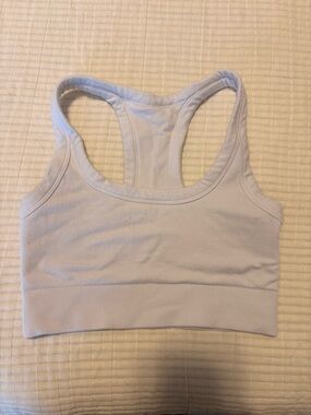 Free People White Racerback Sports Bra